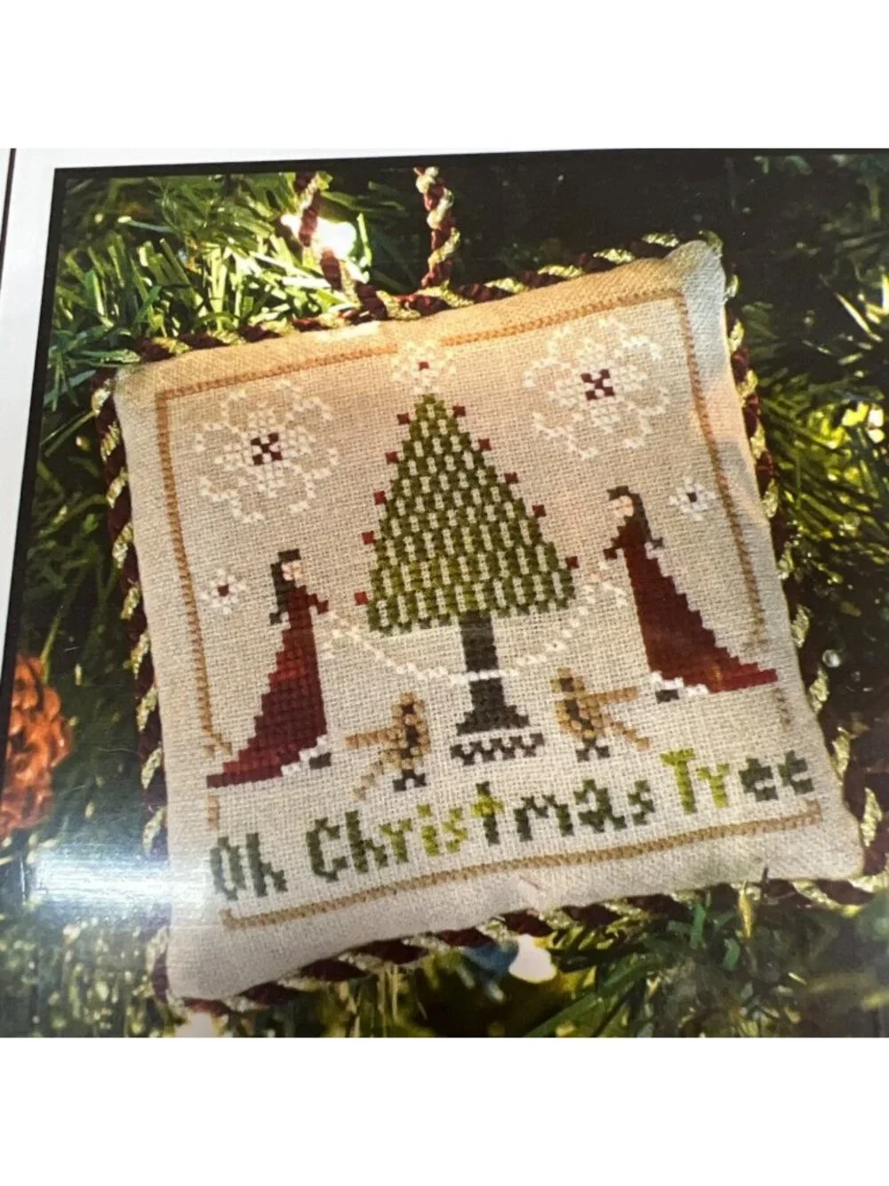 Little House Needleworks Cross Stitch Patterns Set Of 3 Featuring Holiday & Orna